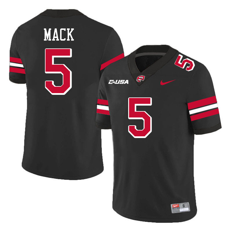 Jairus Mack WKU Jersey, Western Kentucky Hilltoppers #5 Jairus Mack Jersey Youth-Black